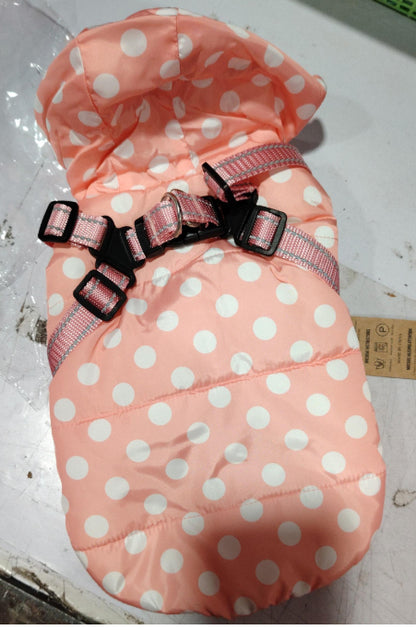 Hot-selling Polka-dot Dog Cotton-padded Jacket Plus Velvet Warm Coat Vest